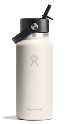 Picture of Hydro Flask 32 Oz Wide Mouth Flex Straw Cap Ivory