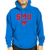 Picture of Campus ColorsCampus Colors Adult Arch & Logo Soft Style Gameday Hooded Sweatshirt (SMU Mustangs - Blue, Medium)