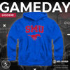 Picture of Campus ColorsCampus Colors Adult Arch & Logo Soft Style Gameday Hooded Sweatshirt (SMU Mustangs - Blue, Medium)