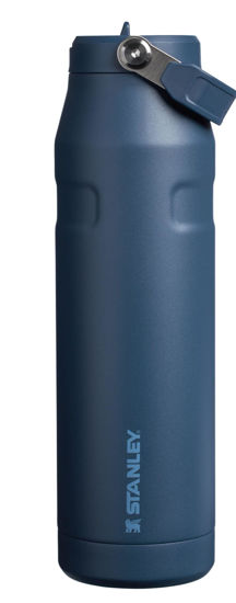 Picture of Stanley IceFlow Flip Straw 2.0 Water Bottle 36 OZ | Built-In Straw with Larger Opening | Lightweight & Leak-Resistant | Insulated Stainless Steel | BPA-Free | Navy