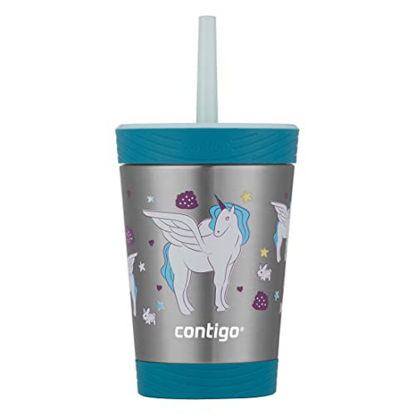 Picture of Spill-Proof Tumbler with Straw, One Size (Pack of 1),12 Ounce, NEW VERSION Honeydew with Unicorn