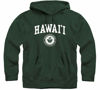 Picture of Barnesmith University of Hawaii UH Warriors Hooded Sweatshirt, Heritage, Hunter Green, Medium