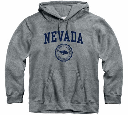 Picture of Barnesmith University of Nevada at Reno Wolfpack Hooded Sweatshirt, Heritage, Charcoal Grey, Large