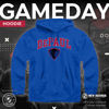 Picture of Campus Colors Adult Arch & Logo Soft Style Gameday Hooded Sweatshirt (DePaul Blue Demons - Blue, X-Large)