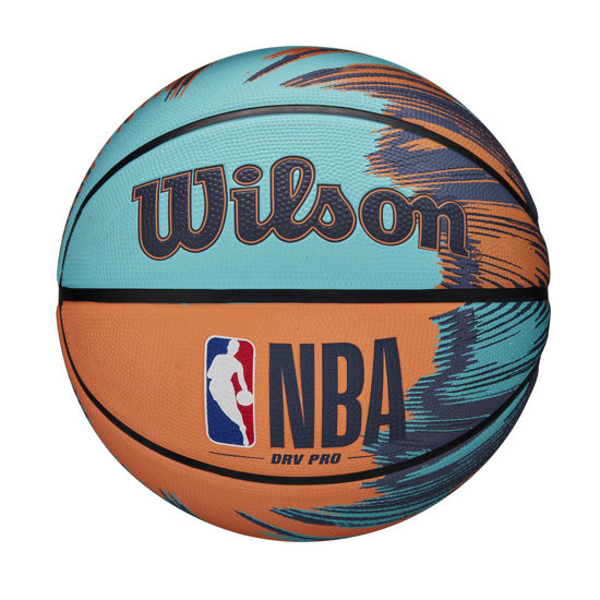 Picture of WILSON NBA DRV Pro Streak Outdoor Basketball - Size 6-28.5", Blue/Orange