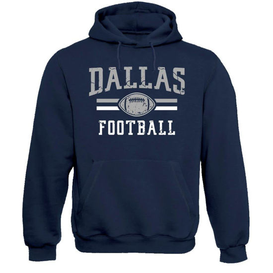 Picture of Xtreme Apparrel Dallas Retro Football Fans Vintage Men's Hoodie Sweatshirt (Navy Hoodie, 2XL)