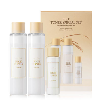 Picture of I'm From Rice Toner Special Set 11.15 Fl Oz, Limited Edition, Hydrating for Dry Skin, Vegan, Alcohol Free, Fragrance Free, Peta Approved, K Beauty Toner, Gift Set for Women