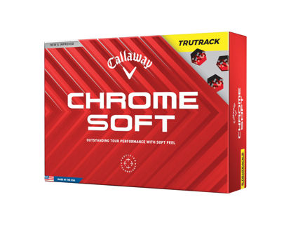 Picture of Callaway Golf Chrome Soft Golf Balls (2024 Version, True Track, Yellow)