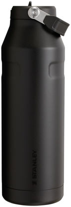 Picture of Stanley IceFlow Flip Straw 2.0 Water Bottle 50 OZ | Built-In Straw with Larger Opening | Lightweight & Leak-Resistant | Insulated Stainless Steel | BPA-Free | Black 2.0