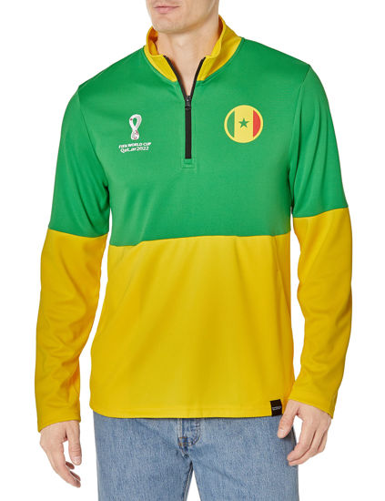 Picture of Outerstuff Mens FIFA World Cup Country 1/4 Zip Top, Green-Gold, Small