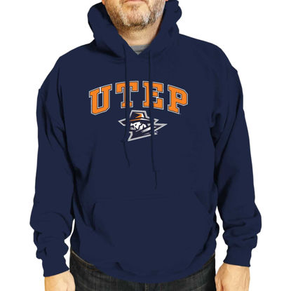 Picture of Campus Colors Adult Arch & Logo Soft Style Gameday Hooded Sweatshirt (UTEP Miners - Blue, Small)