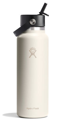 Picture of Hydro Flask 40 Oz Wide Mouth Flex Straw Cap Ivory