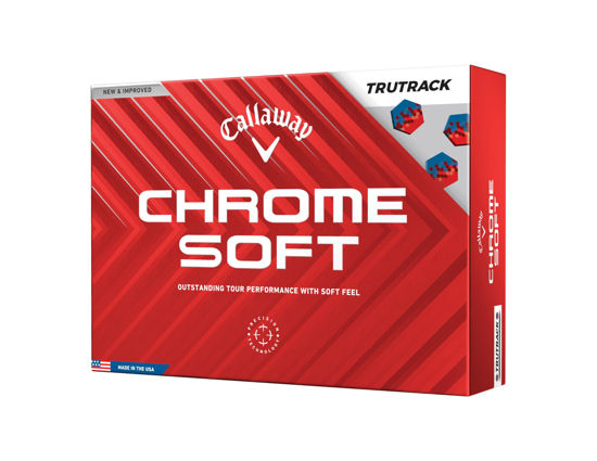 Picture of Callaway Golf Chrome Soft Golf Balls (2024 Version, True Track, Blue/Red)