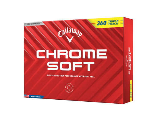 Picture of Callaway Golf Chrome Soft Golf Balls (2024 Version, 360 Triple Track, Yellow)