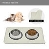 Picture of Reopet Waterproof Pet Feeding Mat with High Raised Edges, Heavier and Thicker Placemats for Cat Dog Water Bowl, BPA Free Silicone Feeding Mat, Dog Cat Feeding Mats for Food and Water Prevent Spill