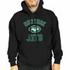 Picture of Team Fan Apparel NFL Adult Gameday Hooded Sweatshirt - Poly Fleece Cotton Blend - Stay Warm and Represent Your Team in Style (New York Jets - Black, Adult Medium)