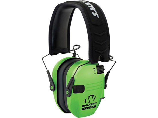 Picture of Walker's Razor Slim Ultra Low Profile Compact Design Adjustable Range Shooting Hunting Hearing Protection Electronic Earmuffs, Viz Green