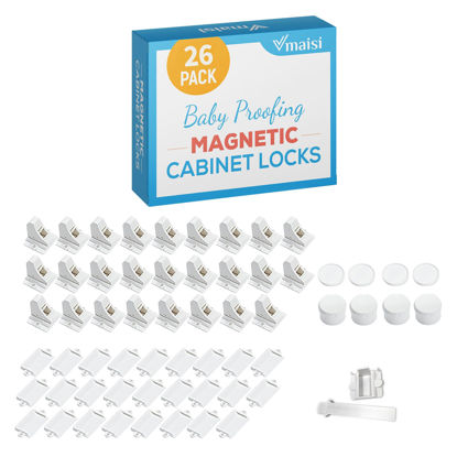 Picture of Vmaisi ChildProof Magnetic Cabinet Locks (26 Locks and 4 Keys)