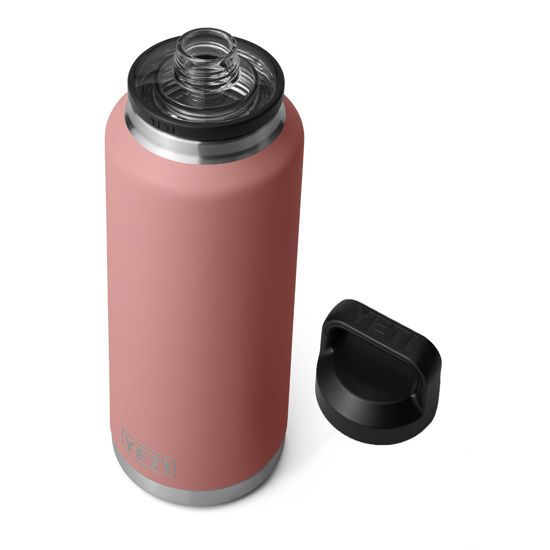 Picture of YETI Rambler 46 oz Bottle, Vacuum Insulated, Stainless Steel with Chug Cap, Sandstone Pink