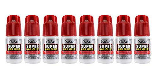 Picture of Super Nail Glue Professional Salon Quality | Quick and Strong Nail Liquid Adhesive, 2 Set - (8 Bottles)