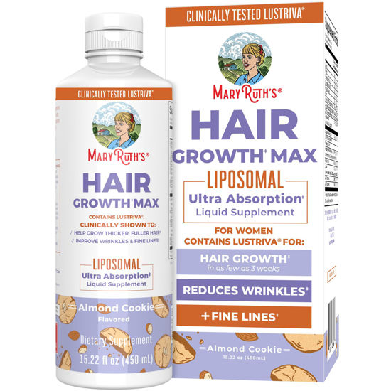 Picture of MaryRuth's Women's Hair Growth MAX Liposomal | With Lustriva® + Biotin 10000mcg + Pumpkin Seed Oil| Thicker Hair | Hair Care | Wrinkles, Fine Lines, Skin Care | Ages 18+ | 15.22 Fl Oz