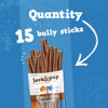 Picture of Jack&Pup 6 Inch Bully Sticks for Medium Dogs | Thick Odor Free Bully Sticks for Large Dogs | All Natural Beef Pizzle Sticks (Thick, 15 Pack)