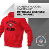 Picture of Team Fan Apparel NFL Adult Gameday Hooded Sweatshirt - Poly Fleece Cotton Blend - Stay Warm and Represent Your Team in Style (San Francisco 49ers - Red, Adult XX-Large)