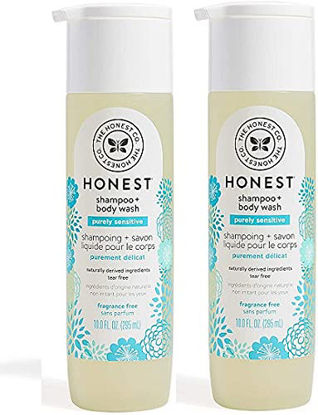 Picture of Fragrance-Free Shampoo + Body Wash | Tear-Free Baby Shampoo with Naturally Derived Ingredients | Sulfate- & Paraben-Free Baby Bath | 10 Fl Oz (Pack of 2)