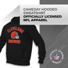 Picture of Team Fan Apparel NFL Adult Gameday Hooded Sweatshirt - Poly Fleece Cotton Blend - Stay Warm and Represent Your Team in Style (Cleveland Browns - Black, Adult Large)