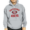 Picture of Team Fan Apparel NFL Adult Gameday Hooded Sweatshirt - Poly Fleece Cotton Blend - Stay Warm and Represent Your Team in Style (San Francisco 49ers - Gray, Adult Medium)