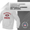 Picture of Team Fan Apparel NFL Adult Gameday Hooded Sweatshirt - Poly Fleece Cotton Blend - Stay Warm and Represent Your Team in Style (San Francisco 49ers - Gray, Adult Medium)