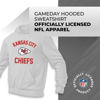 Picture of Team Fan Apparel NFL Adult Gameday Hooded Sweatshirt - Poly Fleece Cotton Blend - Stay Warm and Represent Your Team in Style (Kansas City Chiefs - Gray, Adult Large)