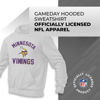 Picture of Team Fan Apparel NFL Adult Gameday Hooded Sweatshirt - Poly Fleece Cotton Blend - Stay Warm and Represent Your Team in Style (Minnesota Vikings - Gray, Adult Large)