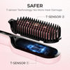 Picture of TYMO Ionic Hair Straightener Brush with 16 Temps, 30s Heat-up, Dual Voltage - for Thick, Thin, Curly Hair