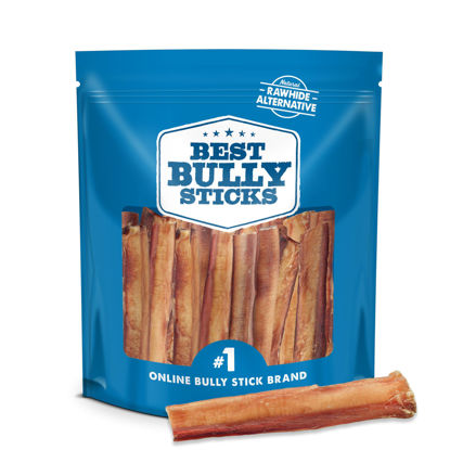 Picture of Best Bully Sticks All Natural 6 Inch Thick Bully Sticks for Large Dogs - 100% Free-Range Grass-Fed Beef - Single-Ingredient Grain & Rawhide Free Dog Chews - 18 Pack