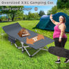 Picture of ABORON Oversized XXL Folding Camping Cot W/Mat for Adults, 78" L x 32" W x 18" H, Heavy Duty Outdoor Bed with Carry Bag,1200 D Layer Oxford Travel Camp Cots