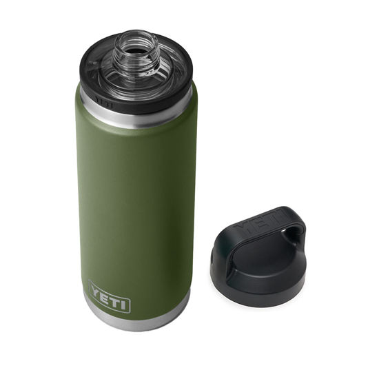 Picture of YETI Rambler 26 oz Bottle, Vacuum Insulated, Stainless Steel with Chug Cap, Highlands Olive