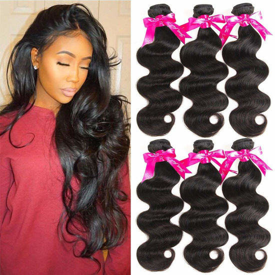 Picture of Beauty Princess Brazilian Human Hair Bundles Body Wave 10A Human Hair Weave 3 Bundles(18 20 20)