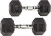 Picture of Sporzon! Rubber Encased Hex Dumbbell, Pair, Black (/ 15 Pounds, Pair /)