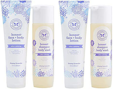 Picture of Lavender Shampoo + Body Wash (10 Fl. Oz) & Face + Body Lotion (8.5 Fl. Oz.) Bundle Tear Free Naturally Derived Ingredients Sulfate & Paraben Free Baby Bath,2-Pack