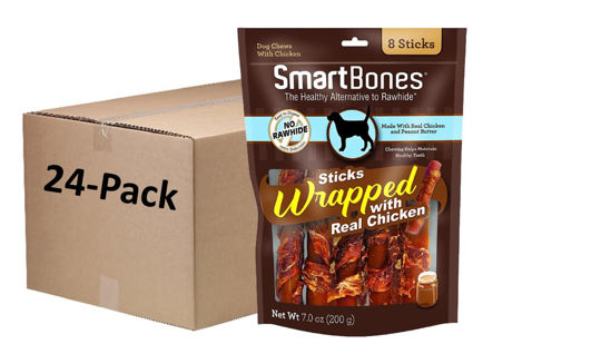 Picture of SmartBones Chicken-Wrapped Sticks, Treat Your Dog to a Rawhide-Free Chew Made with Real Chicken and Vegetables