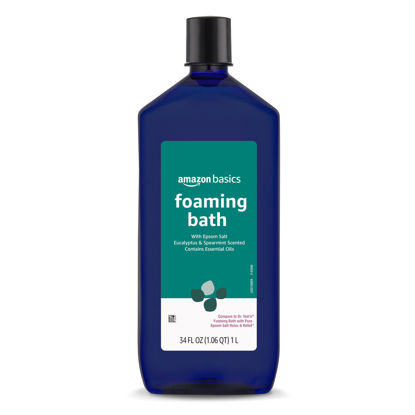 Picture of Amazon Basics Eucalyptus & Spearmint Scented Foaming Bath with Essential Oils, 34 Fl Oz (Pack of 1) (Previously Solimo)