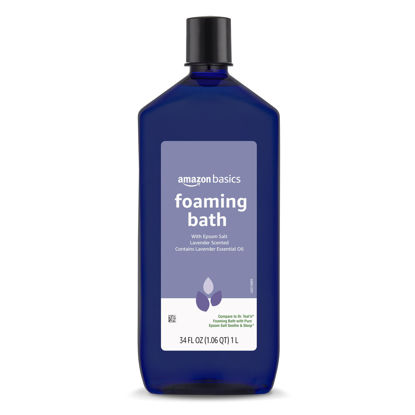 Picture of Amazon Basics Lavender Scented Foaming Bath with Essential Oil, 34 Fluid Ounce