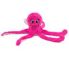 Picture of Best Pet Supplies OctoMutant Crinkle Plush Dog Toys for Interactive Play, Puppy and Senior Indoor Play, Colorful Octopus Toy Shape, Soft Head Stuffing, Cute and Cuddly - Fuchsia