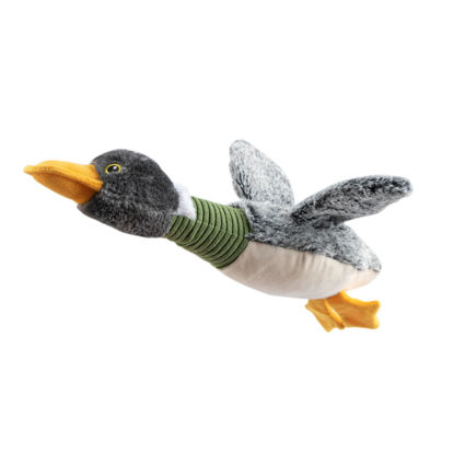 Picture of Best Pet Supplies Interactive Mallard Mates Dog Toy with Crinkle and Squeaky Enrichment for Small and Medium Breed Puppies or Dogs, Cute and Plush - Mallard Duck Wing (Gray), Medium