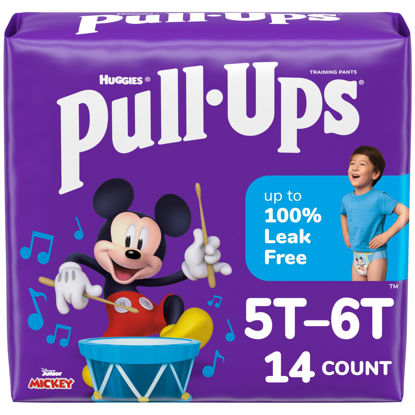 Picture of Pull-Ups Boys' Potty Training Pants, Size 5T-6T Training Underwear (46+ lbs), 14 Count