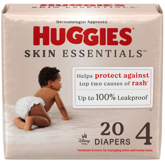 Picture of Huggies Size 4 Diapers, Skin Essentials Baby Diapers, Size 4 (22-37 lbs), 20 Count