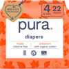 Picture of Pura Size 4 Eco-Friendly Diapers (18-31lbs) Totally Chlorine Free (TCF) Hypoallergenic, Soft Organic Cotton, Sustainable Comfort, up to 12 Hours Leak Protection, Allergy UK, 22 Diapers (Pack of 1)