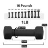 Picture of Portzon Weights Dumbbells 10 Colors Options Compatible with Set of 2 Neoprene Dumbbells Set,1-15 LB, Anti-Slip, Anti-roll, Hex Shape, Black