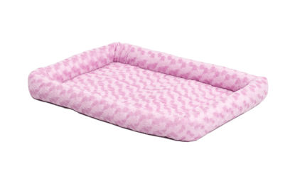 Picture of MidWest Homes for Pets Bolster Dog Bed 22L-Inch Pink Dog Bed or Cat Bed w/ Comfortable Bolster | Ideal for XS Dog Breeds & Fits a 22-Inch Dog Crate | Easy Maintenance Machine Wash & Dry